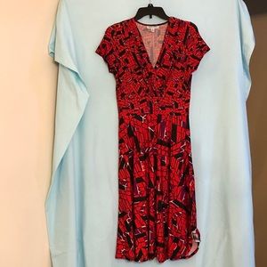 Shelby & Palmer red print dress, Sz. M